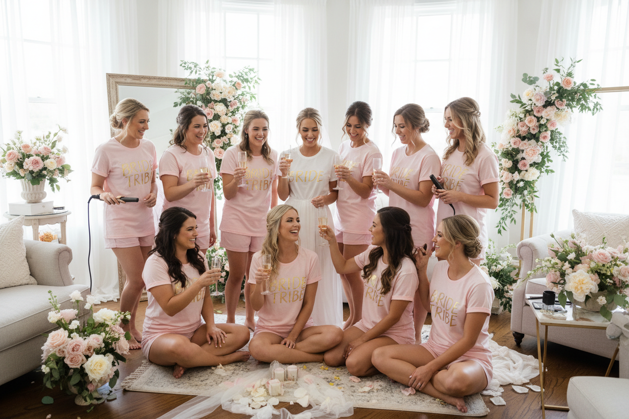 Bridal Party Getting Ready